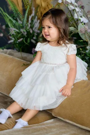 Teter Warm Baby Girls Baptism Off White Dress B102P