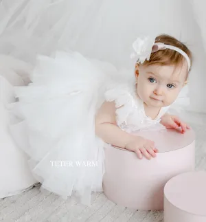 Teter Warm Baby Girls Baptism Off White Dress B123N