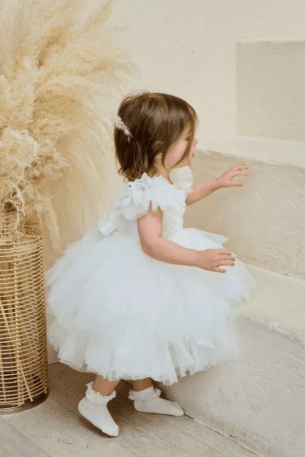 Teter Warm Baby Girls Baptism Off White Dress B123N