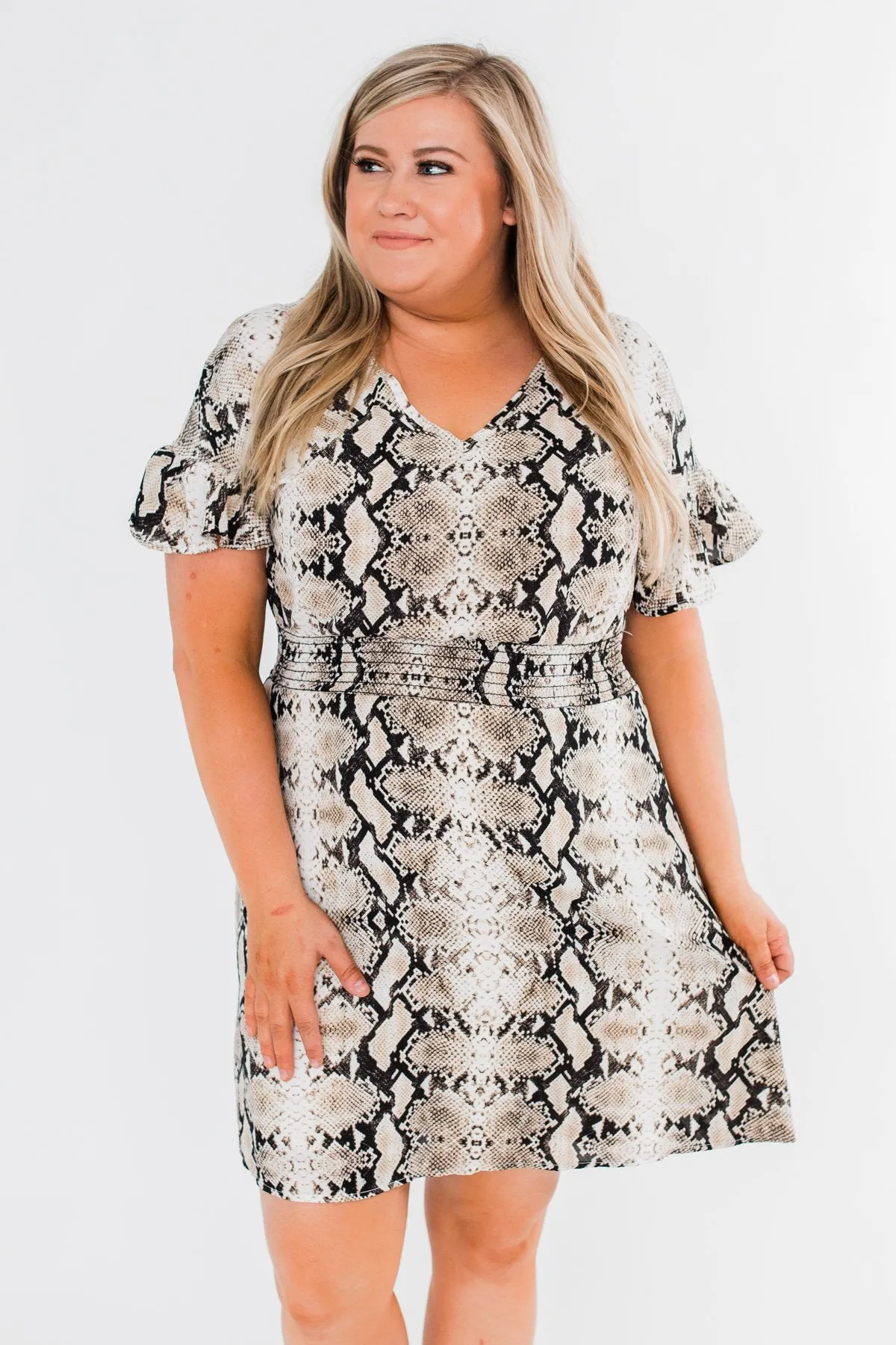 The Way You Move Dress- Snake Print
