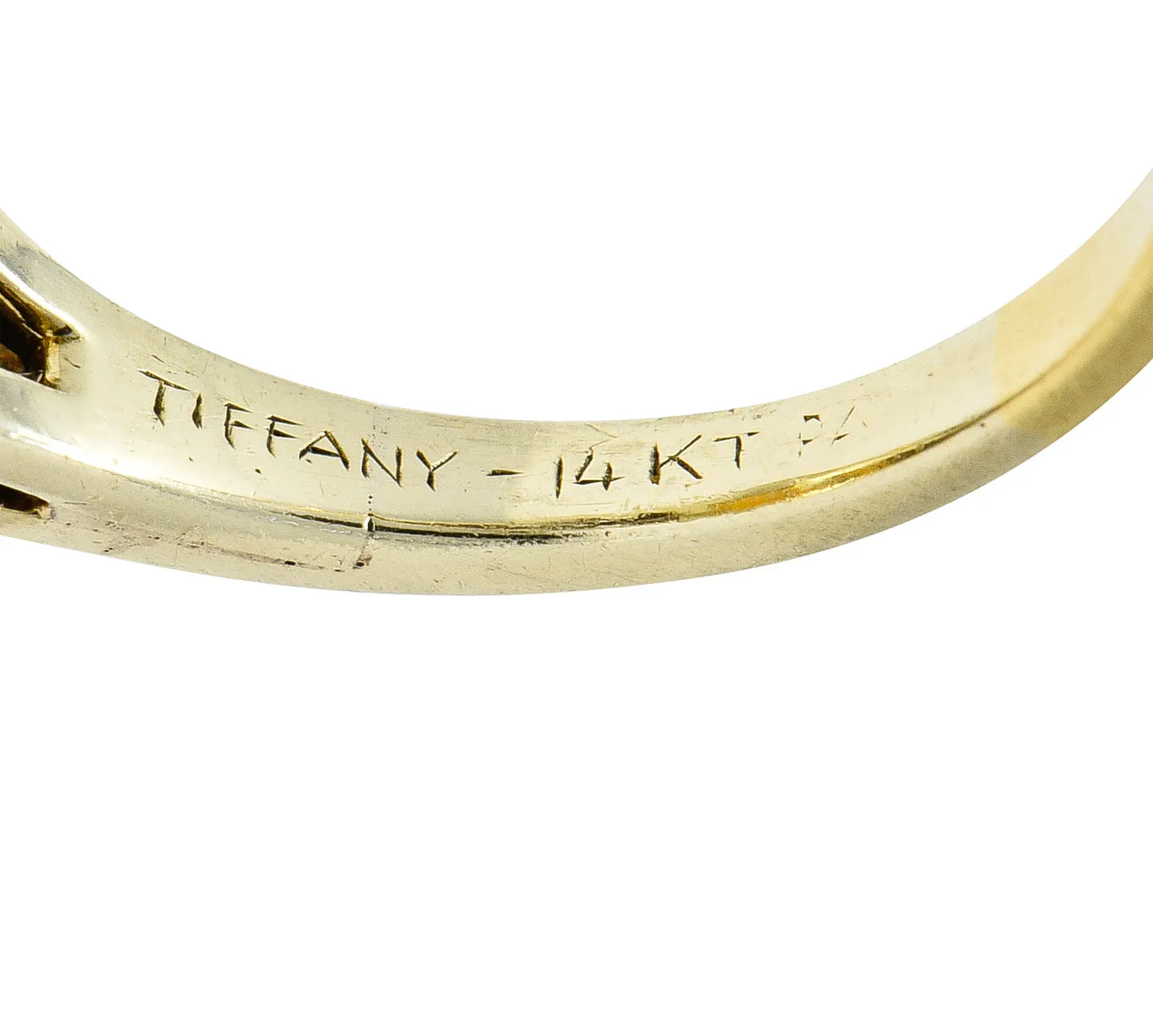 Tiffany & Co. Retro 39.97 CTW Emerald Cut Citrine Diamond Ruby Moonstone Cabochon Platinum 14 Karat Yellow Gold Vintage Cocktail Ring