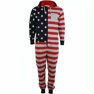 Tokyo Laundry USA Flag Hooded Long Sleeve Onesie