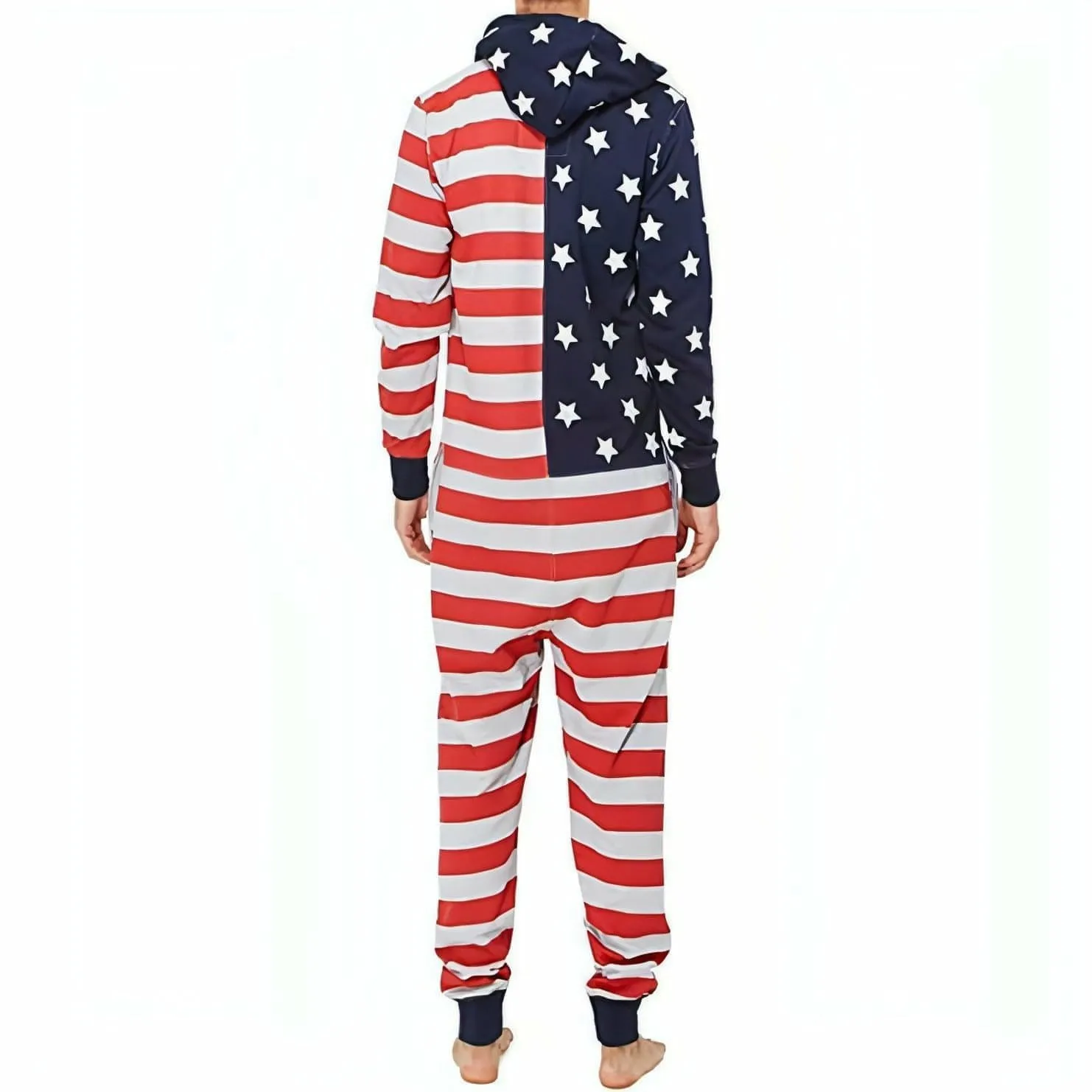Tokyo Laundry USA Flag Hooded Long Sleeve Onesie