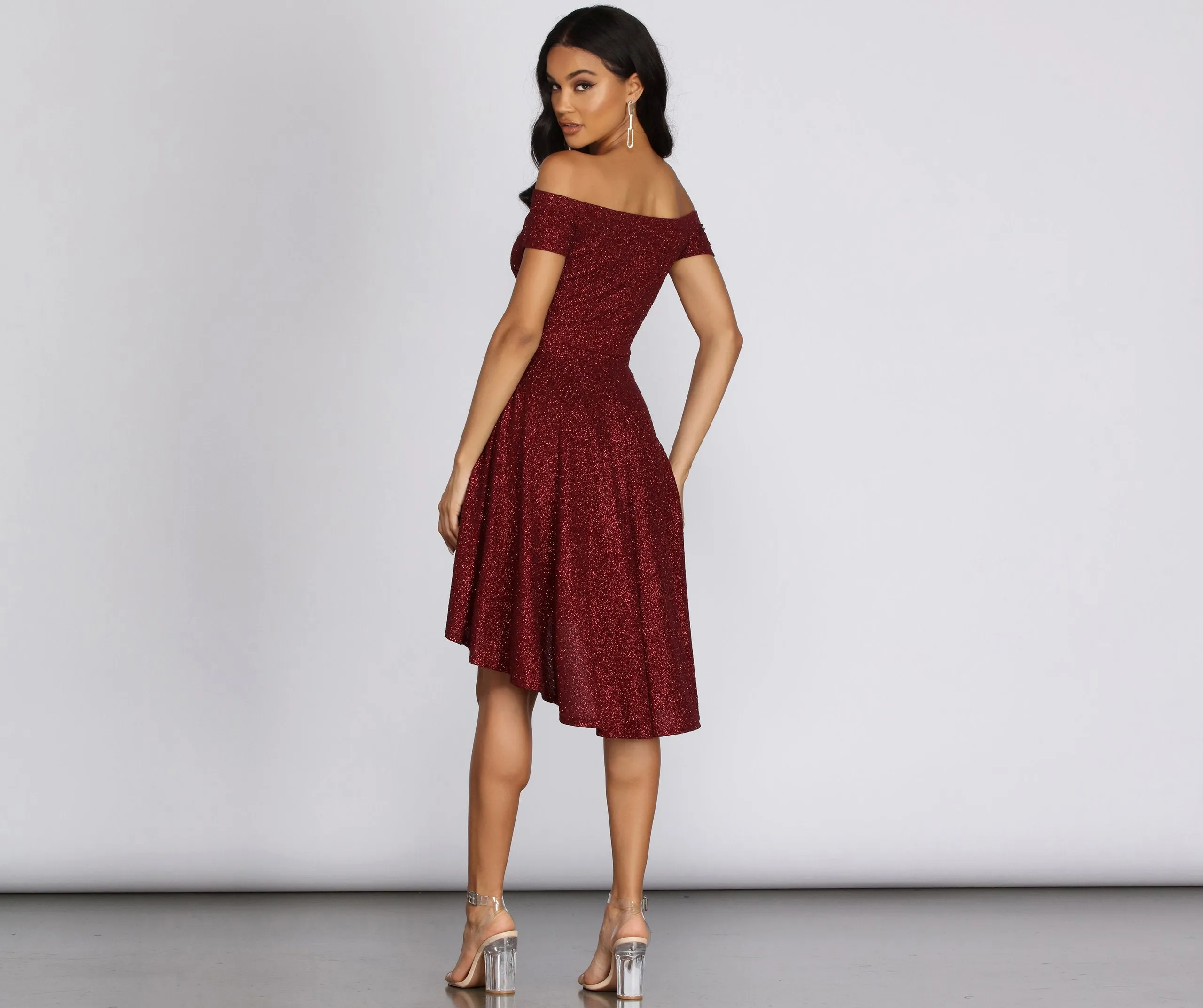 Total Twirl Glitter Skater Dress