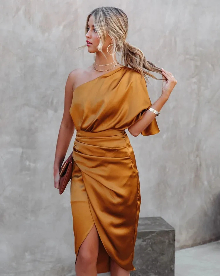 Tullia | Elegant Draped Cocktail Dress