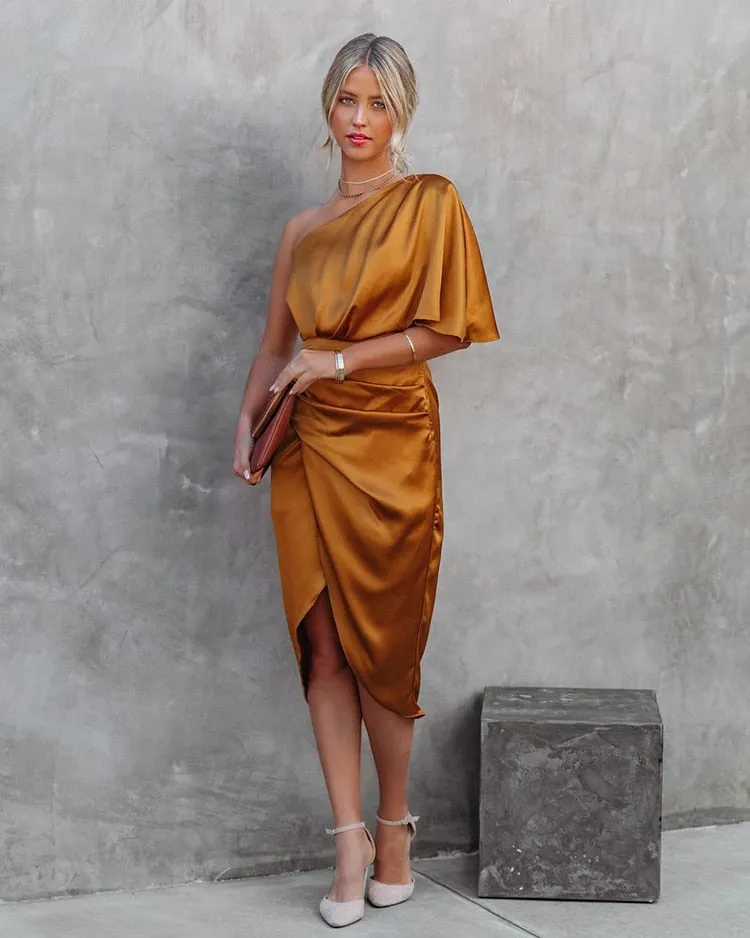 Tullia | Elegant Draped Cocktail Dress