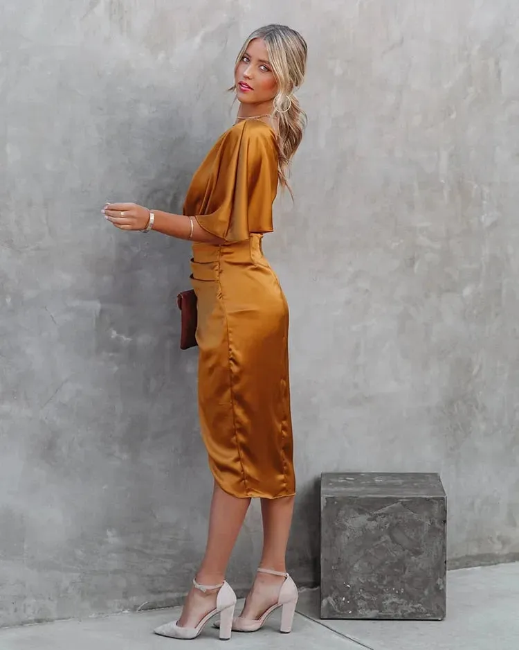 Tullia | Elegant Draped Cocktail Dress
