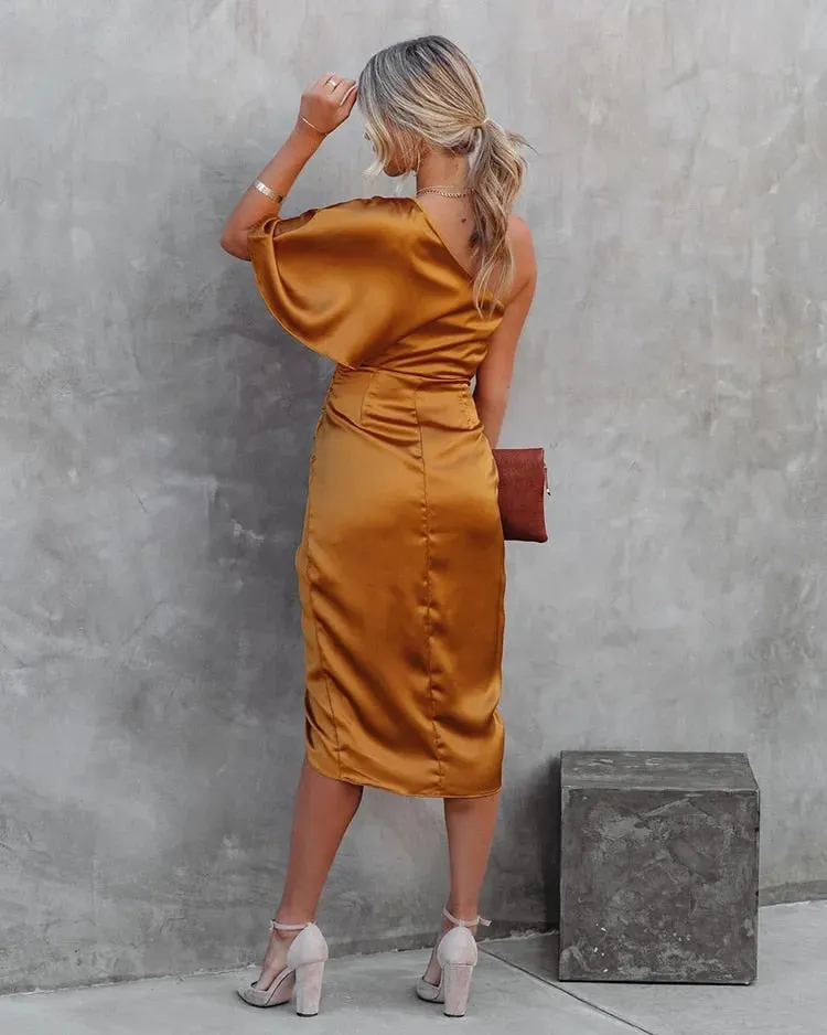 Tullia | Elegant Draped Cocktail Dress
