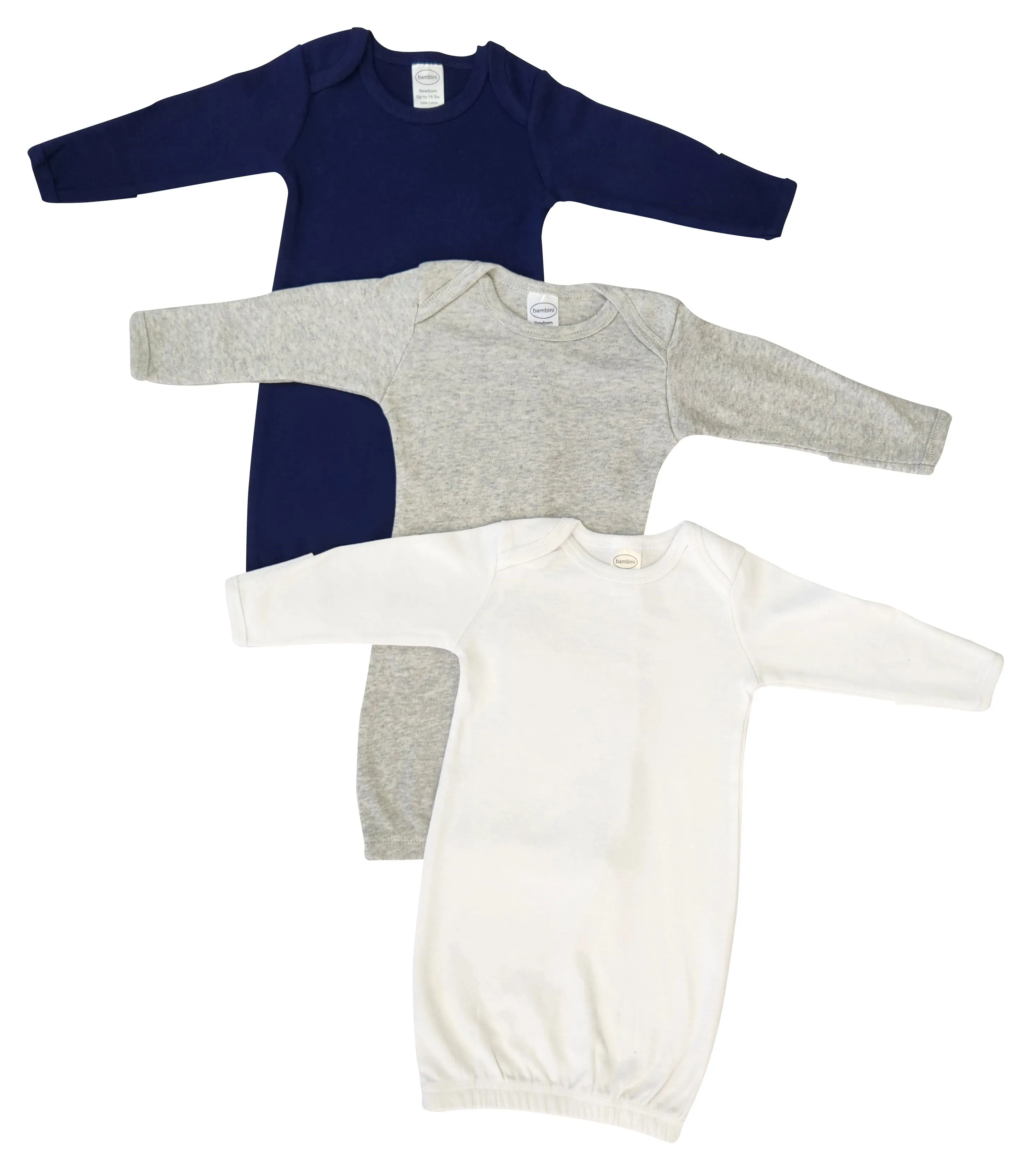 Unisex Newborn Baby 3 Piece Gown Set NC_0880
