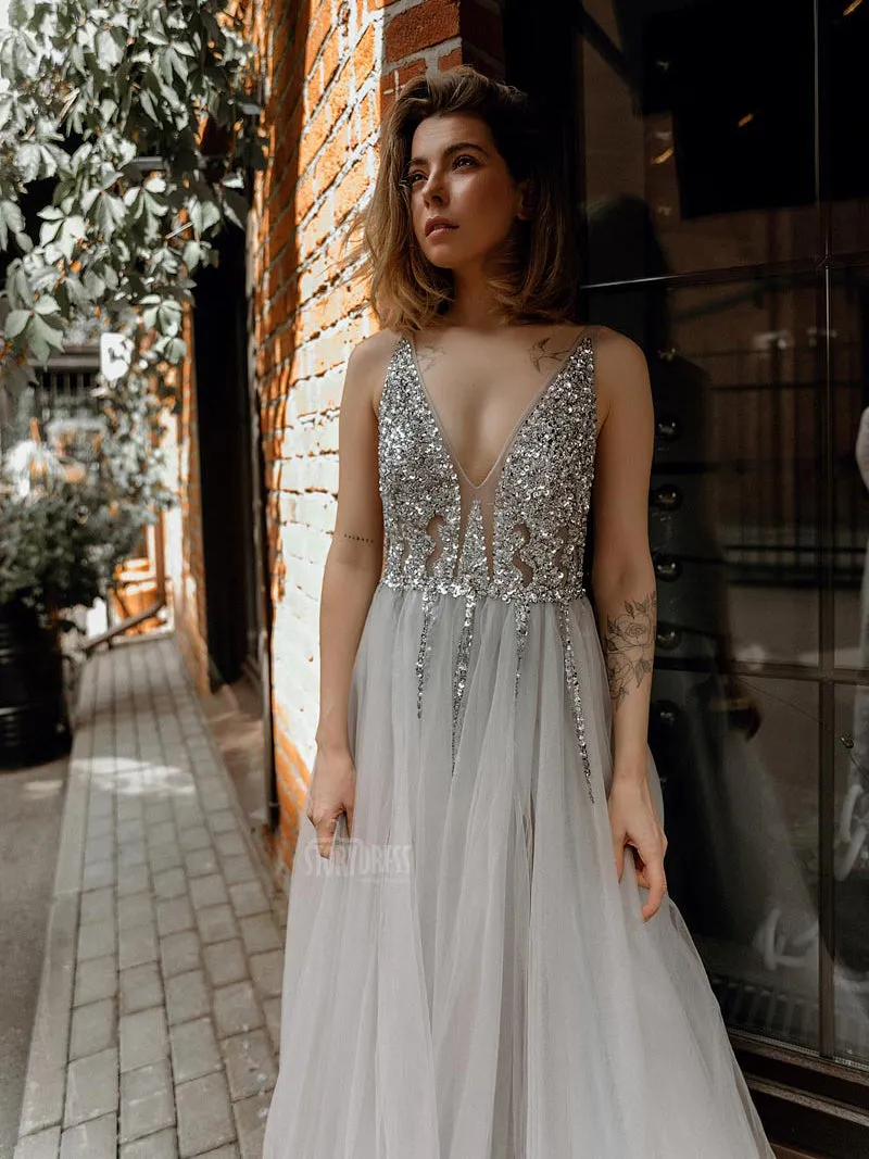 V-Neck Beaded Evening Dresses Prom Dress Elegant Sleeveless Maxi Dress Photo Shoot Dress