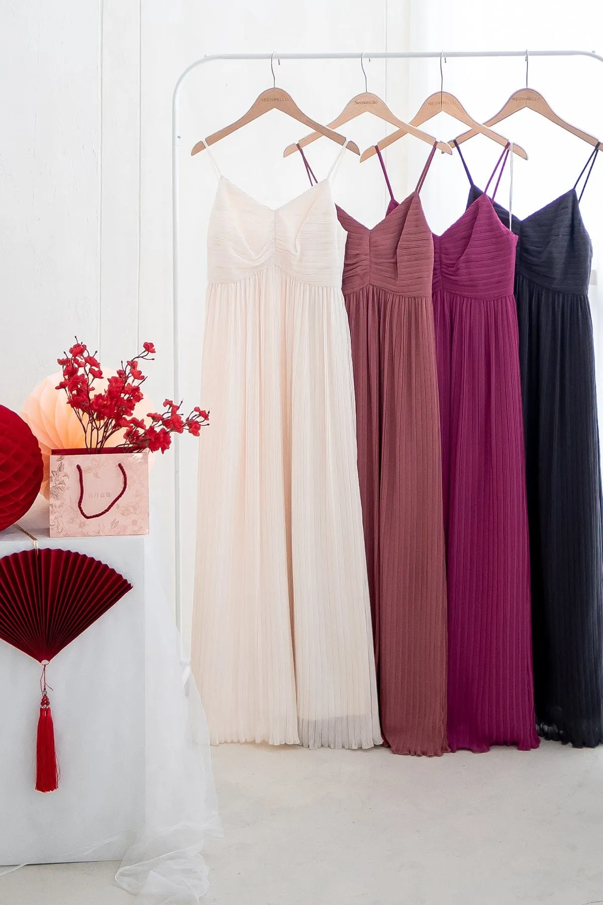 VERANDA PLEATED MAXI IN GUNMETAL