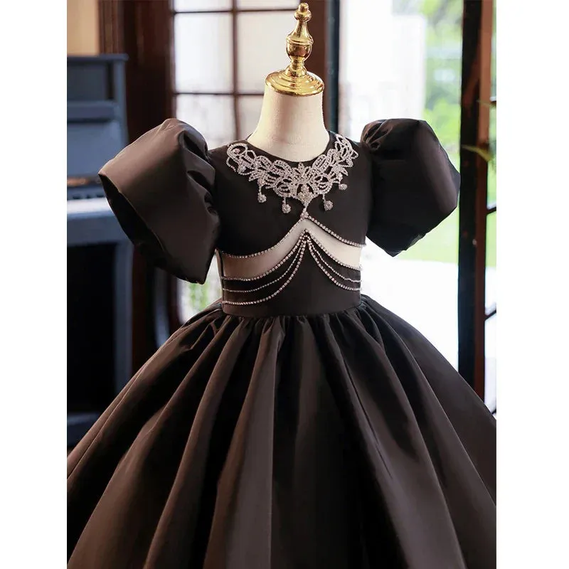 Vintage Beaded Sweep train Gown