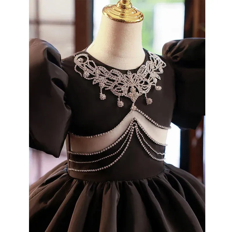 Vintage Beaded Sweep train Gown
