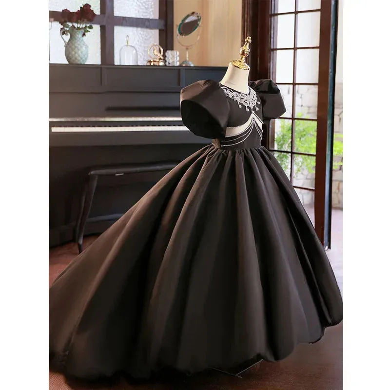 Vintage Beaded Sweep train Gown