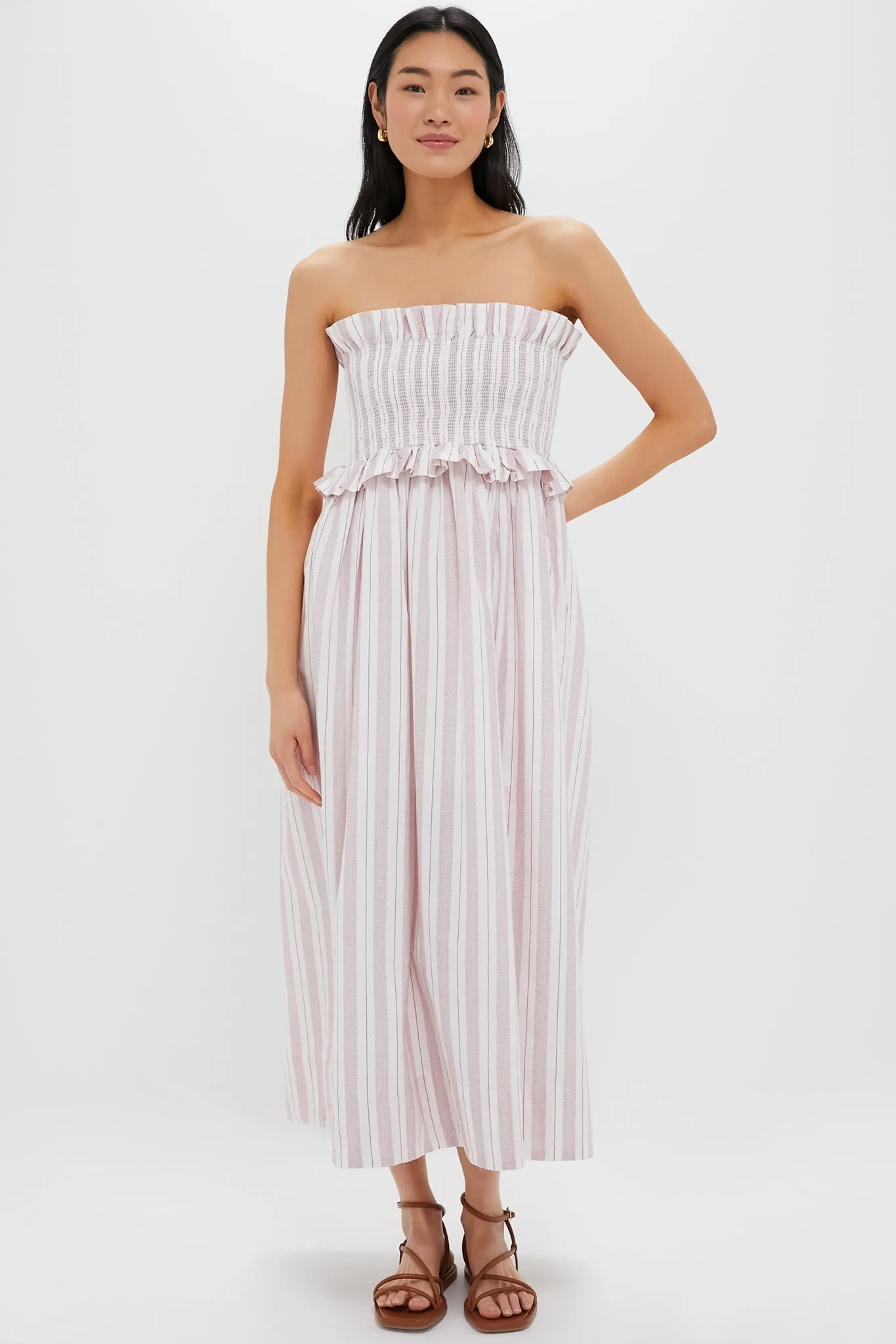 Vintage Stripe Coby Strapless Dress