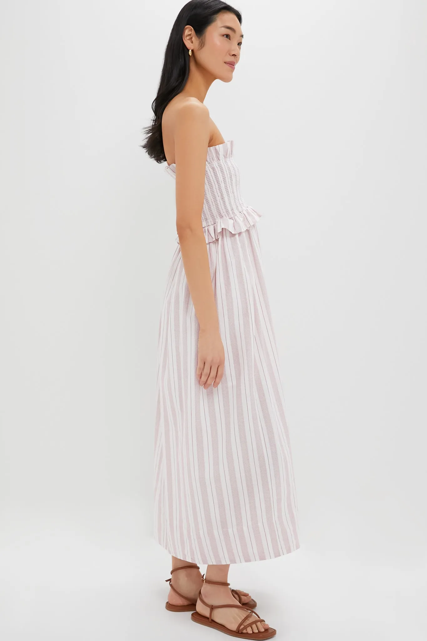Vintage Stripe Coby Strapless Dress