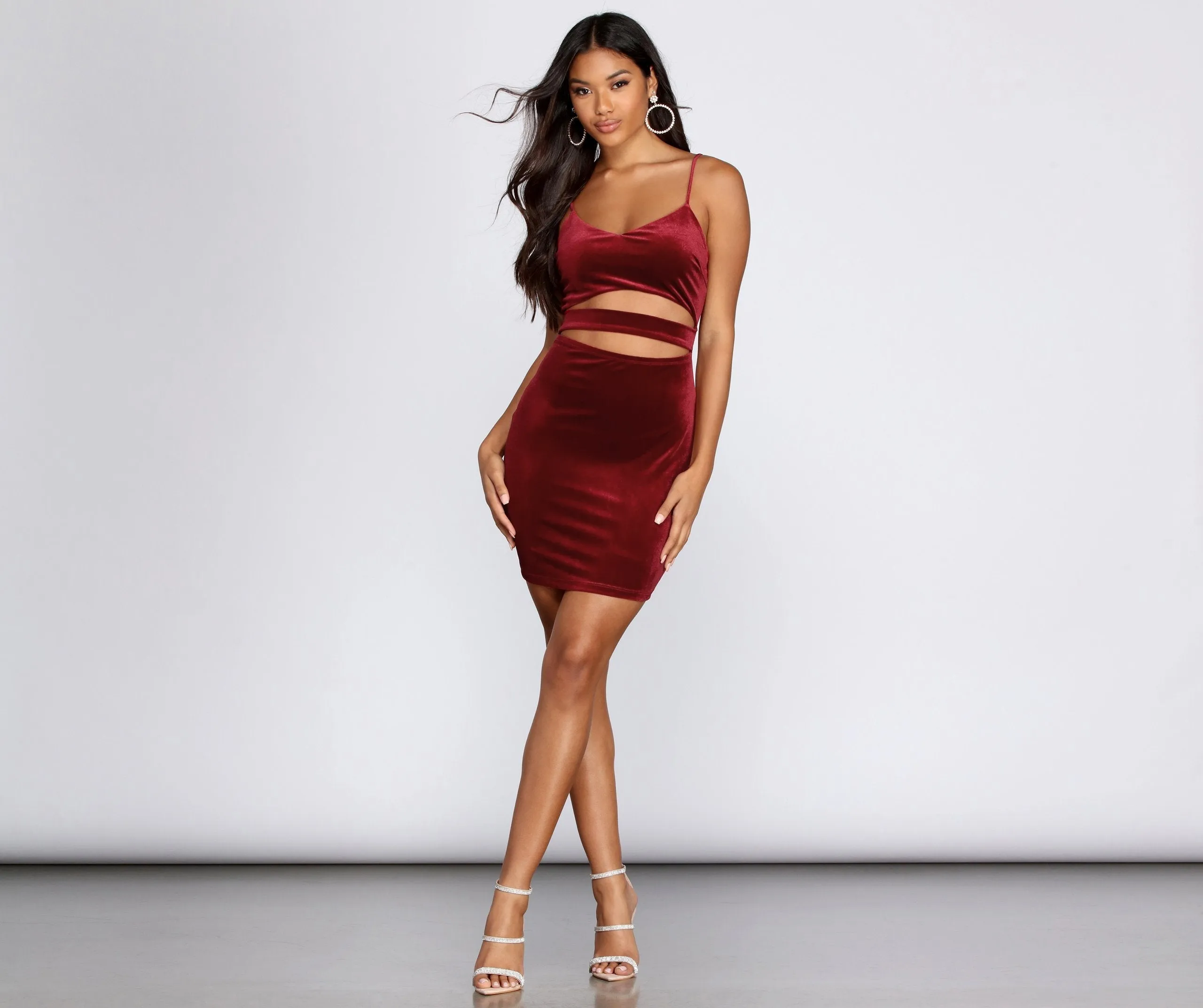 Visions Of Stylish Velvet Mini Dress