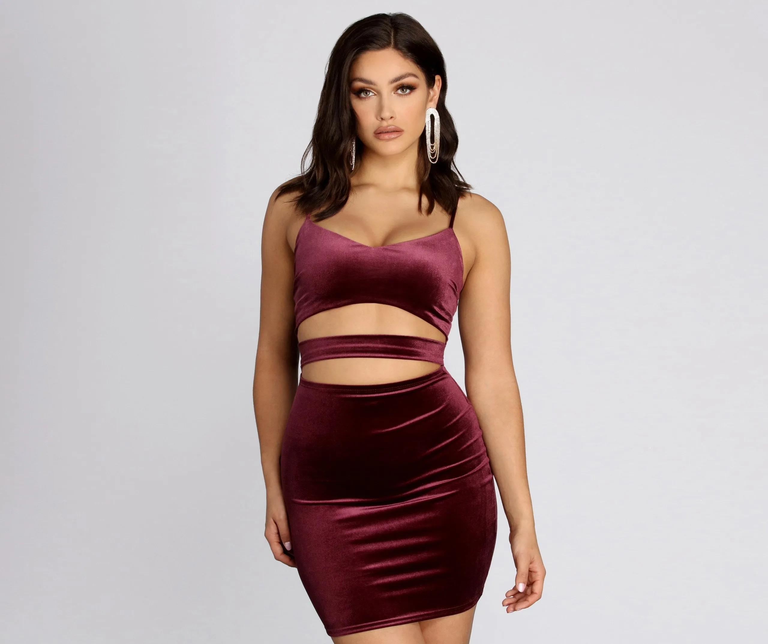 Visions Of Stylish Velvet Mini Dress