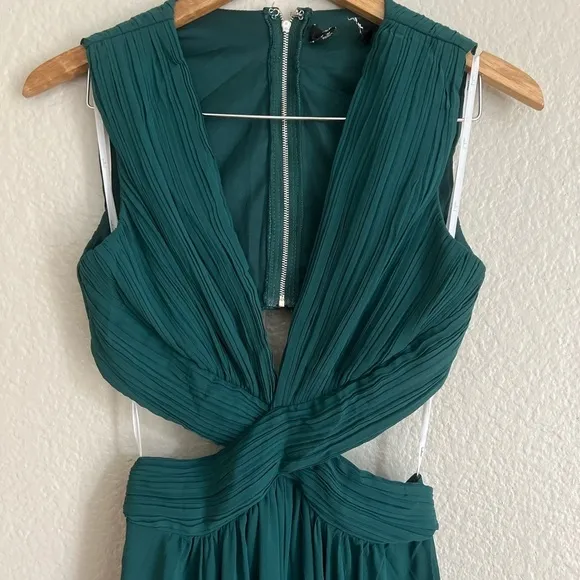 Vivid Imagination Emerald Green Cutout Maxi Dress