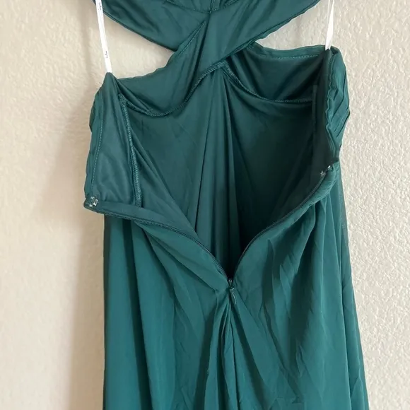 Vivid Imagination Emerald Green Cutout Maxi Dress
