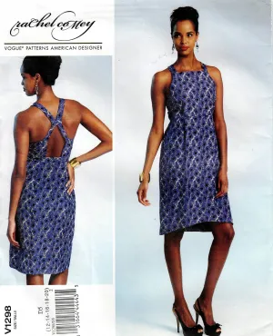 Vogue American Designer 1298 RACHEL COMEY Womens Lined High Waisted Evening Dress with Back Straps Out Of Print Sewing Pattern Size 12 - 20 UNCUT Factory Folded
