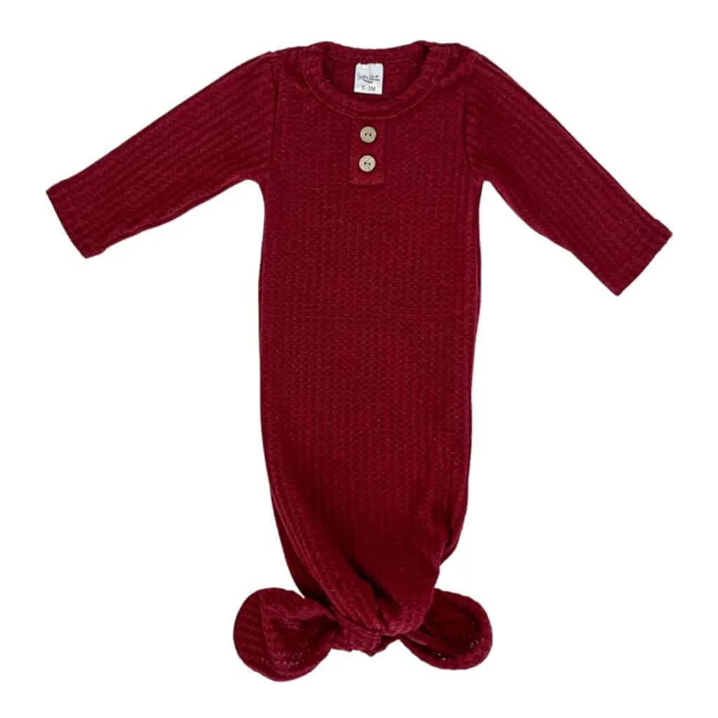 Waffle Knit Knotted Gowns