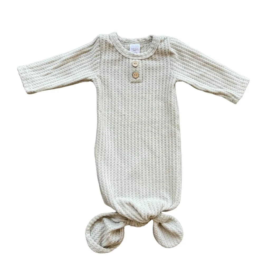 Waffle Knit Knotted Gowns