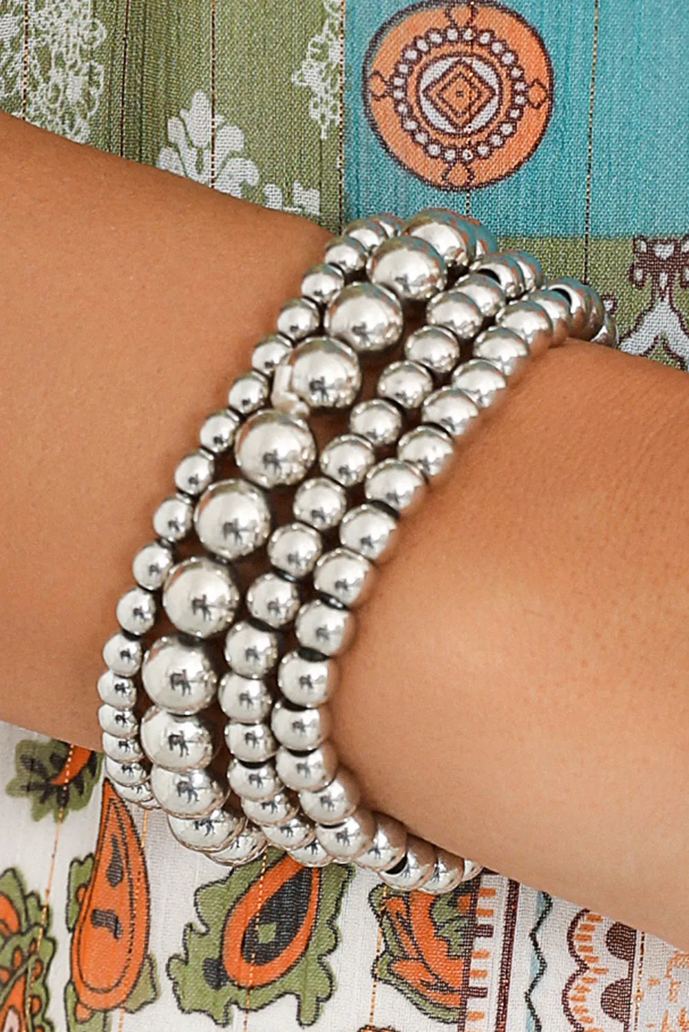 White Beaded Bracelet