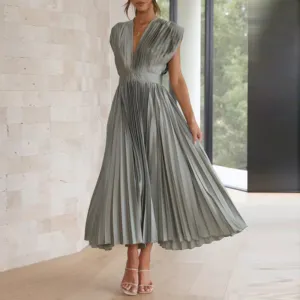 Women's Stunning Pleated Wedding Guest Dress | Midi