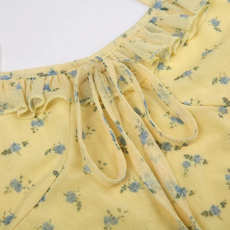 Y2K Yellow Mini Dress