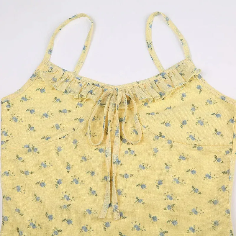 Y2K Yellow Mini Dress