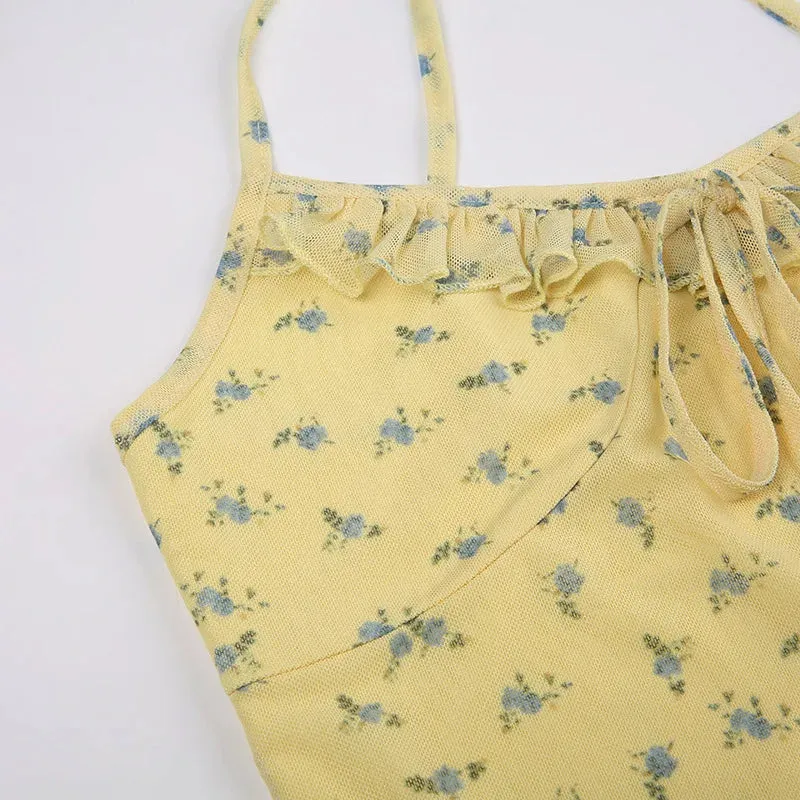 Y2K Yellow Mini Dress