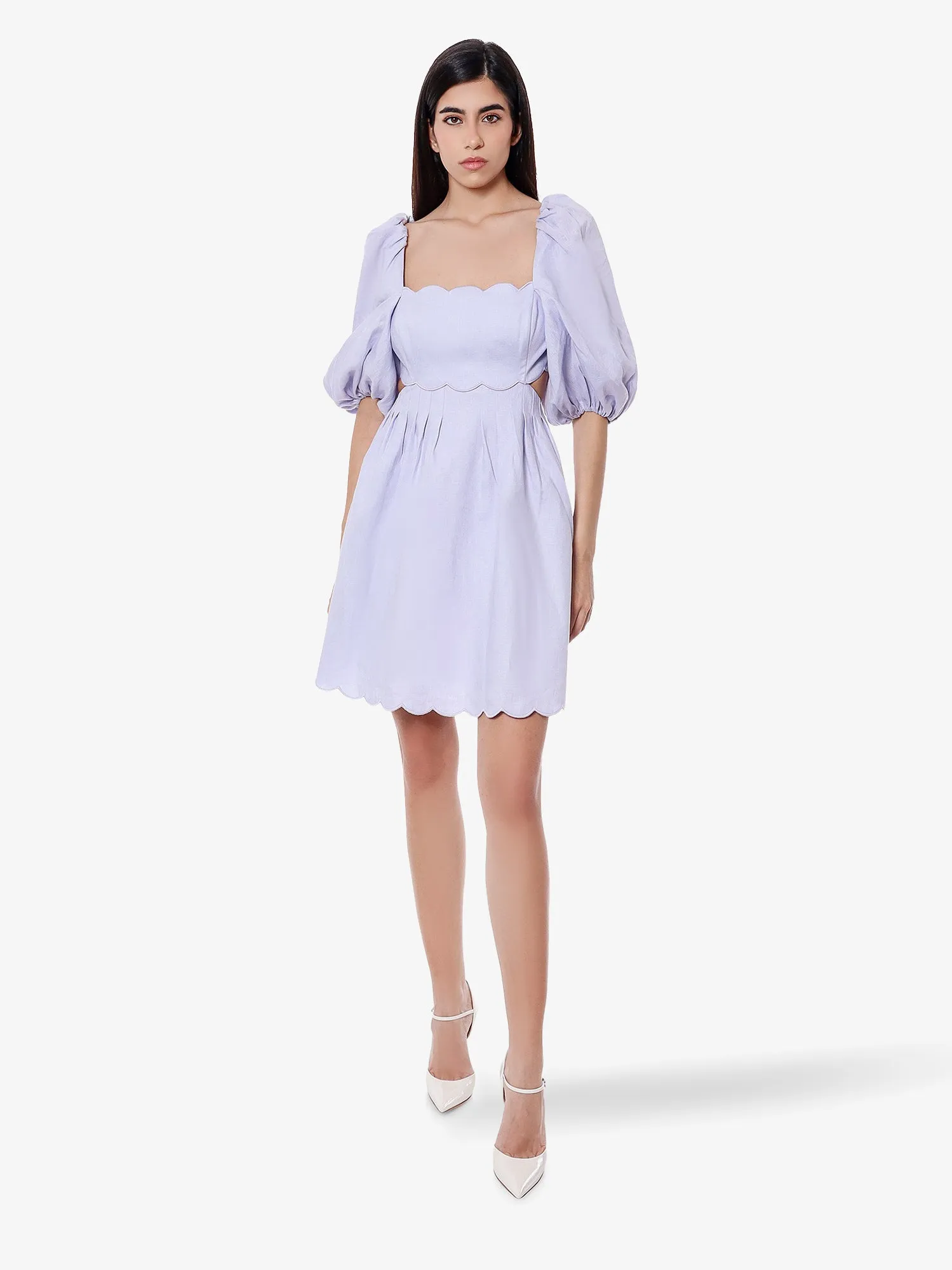 Zimmermann Linen Dress With Cut Out Detail