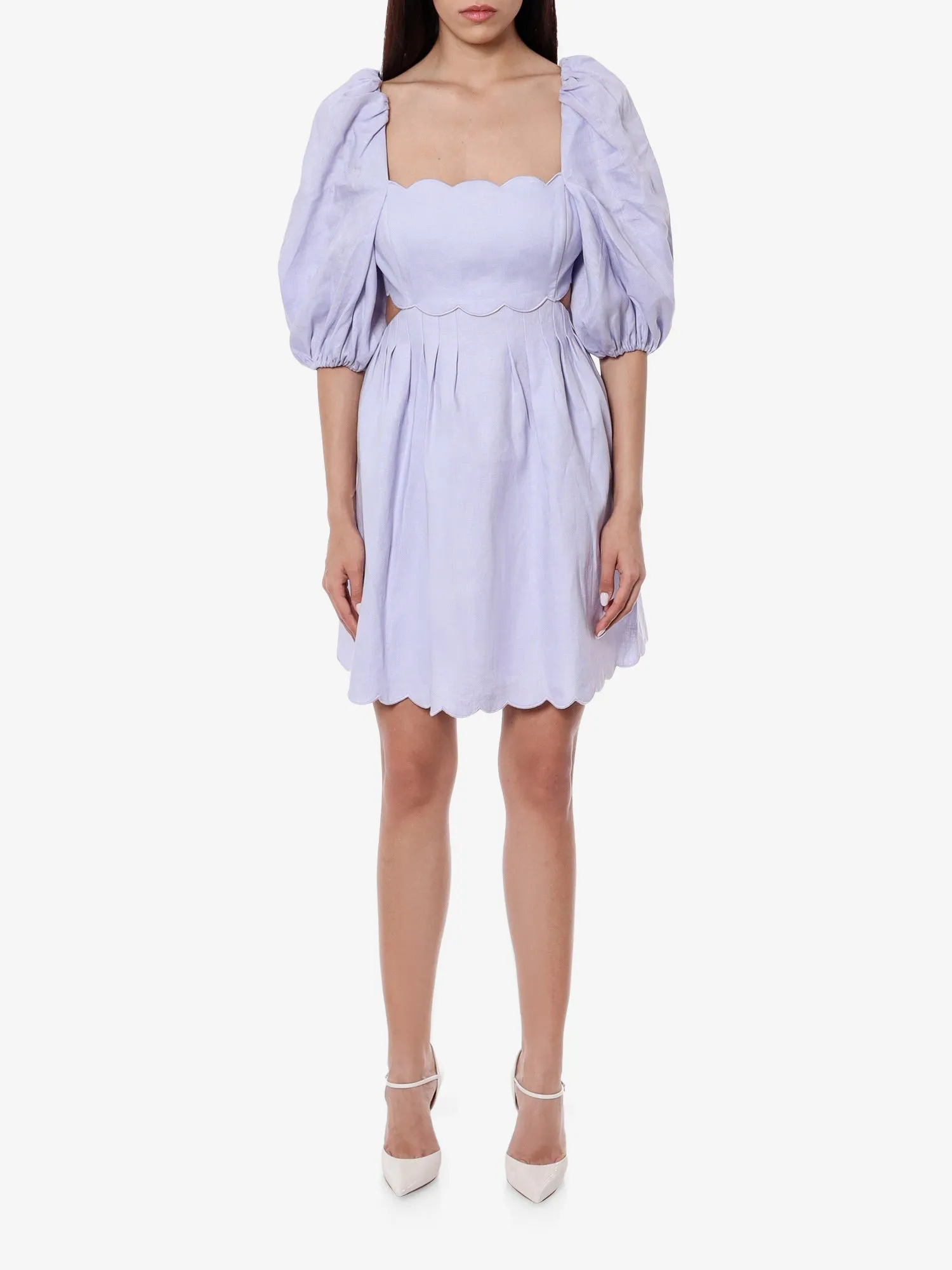 Zimmermann Linen Dress With Cut Out Detail