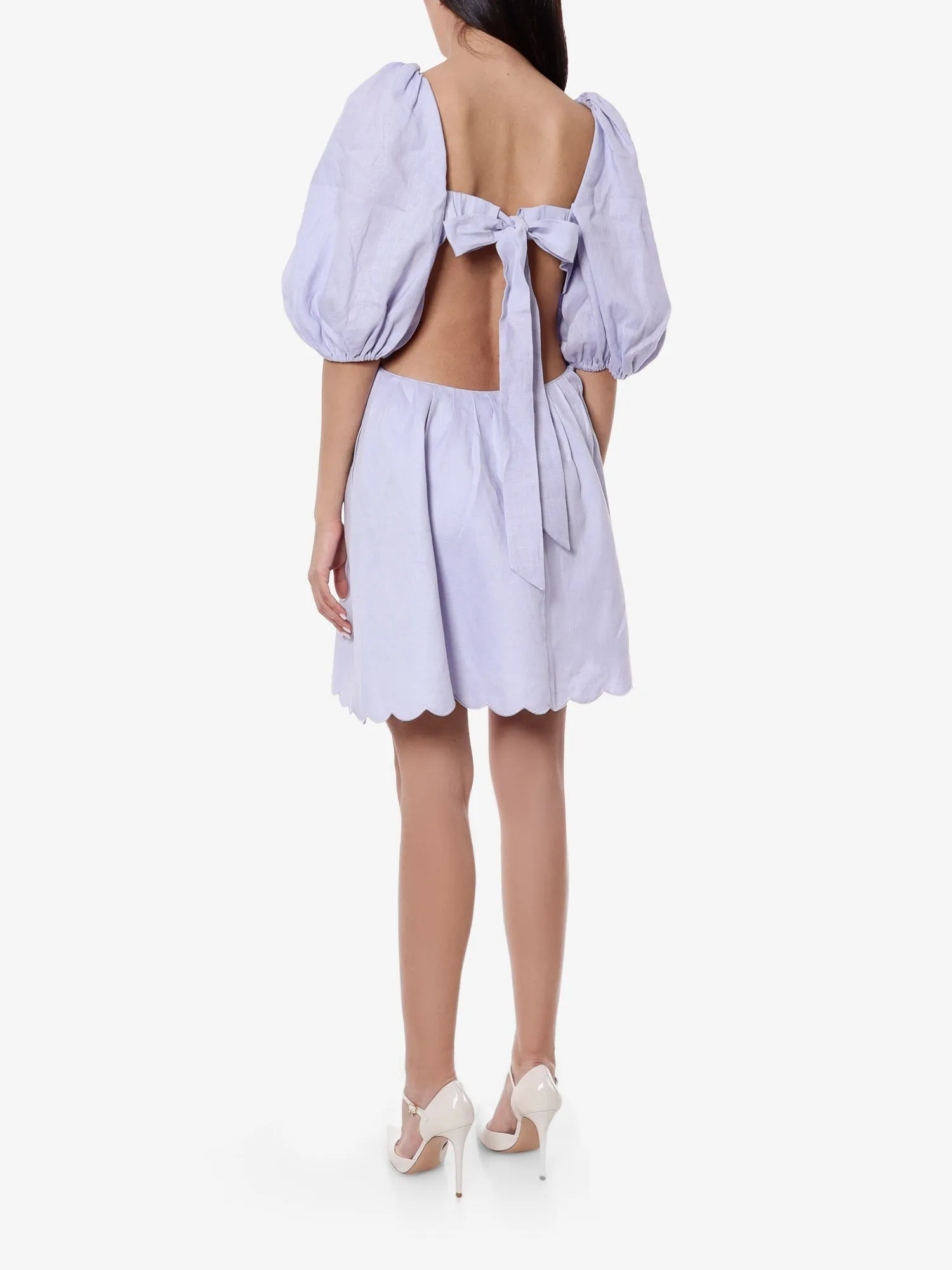 Zimmermann Linen Dress With Cut Out Detail